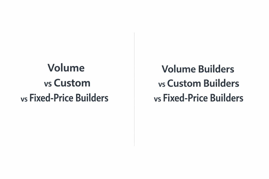 comparison of volume builders fixed pricing builders brisbane