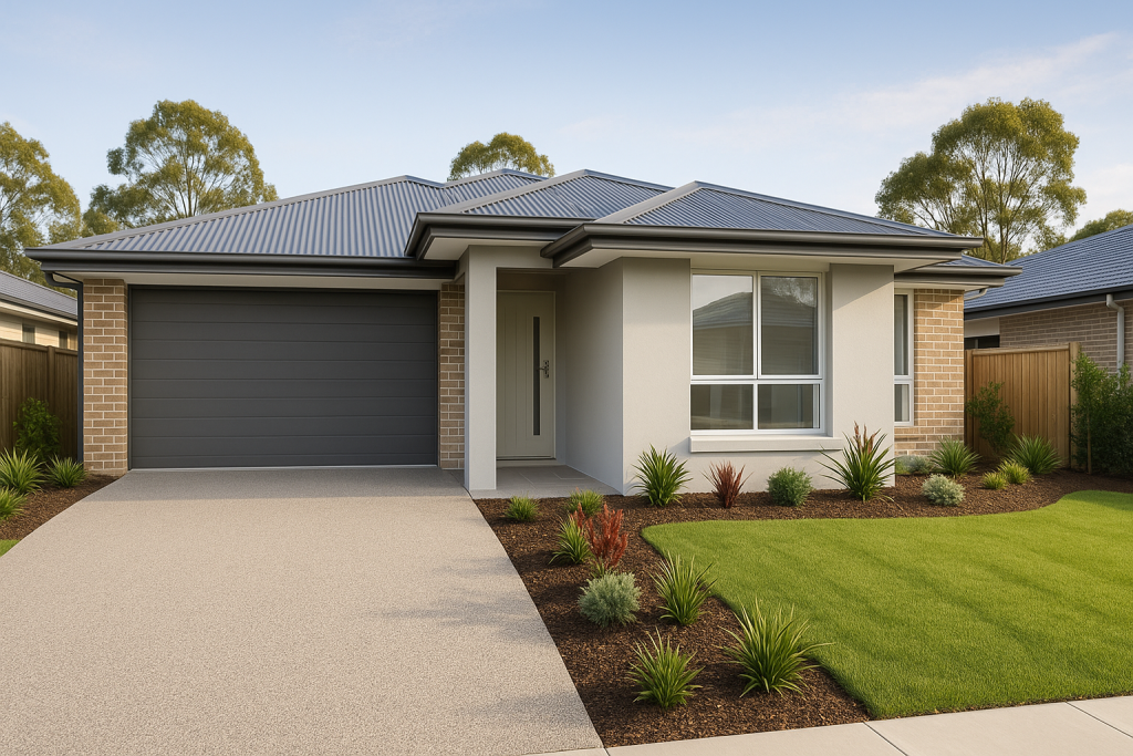 Completed turnkey new home package by Fixed Price Builder for first home buyers in Brookwater, Greater Brisbane