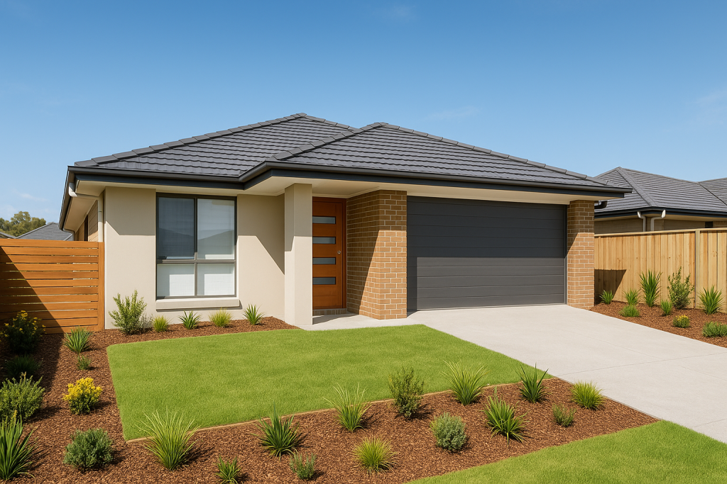 Fixed Price Builder turnkey new home near Waraba, Greater Brisbane — completed first home buyer package with landscaped …