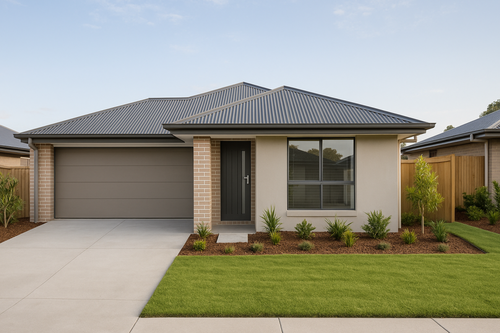 Completed turnkey new home by Fixed Price Builder, showing a move-in-ready house and land package in Pebble Creek Greater …